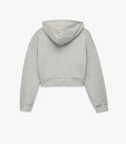 Grijs Sweatshirt Lang Model met Capuchon