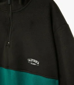 Groen Kindersweatshirt Met Kleurblokken En Hoge Kraag