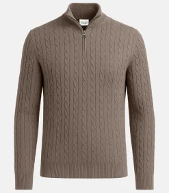 Half Zip - Cashmere Blend - Taupe