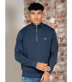 Half zip sweatshirt - dark airforce light ice bayleaf