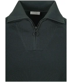 Half Zip Trui Tias Cooldry Knit Mosgroen