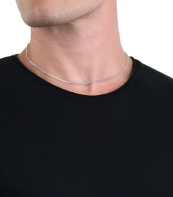 halsketting voor mannen en vrouwen, unisex, 925 Sterling zilver