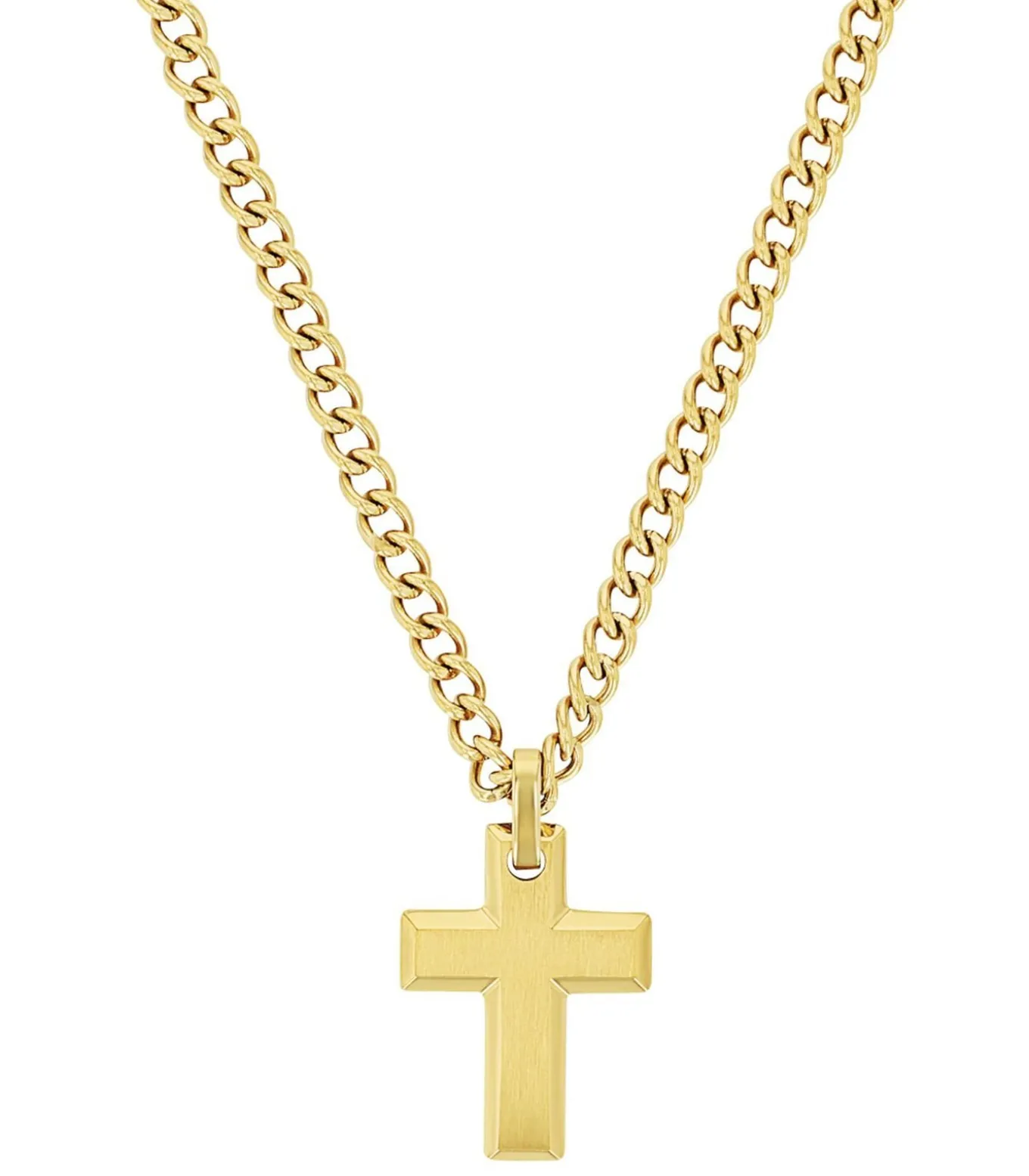 halsketting voor mannen, kruis van roestvrij staal