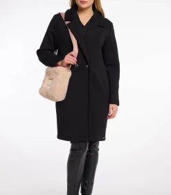 Handtas van imitatiebont Licht beige OS