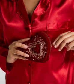 Hartvormig tasje met rits