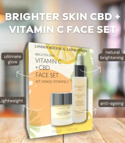 Helderdere huid CBD + Vitamine C Anti-Aging Gezichtsset