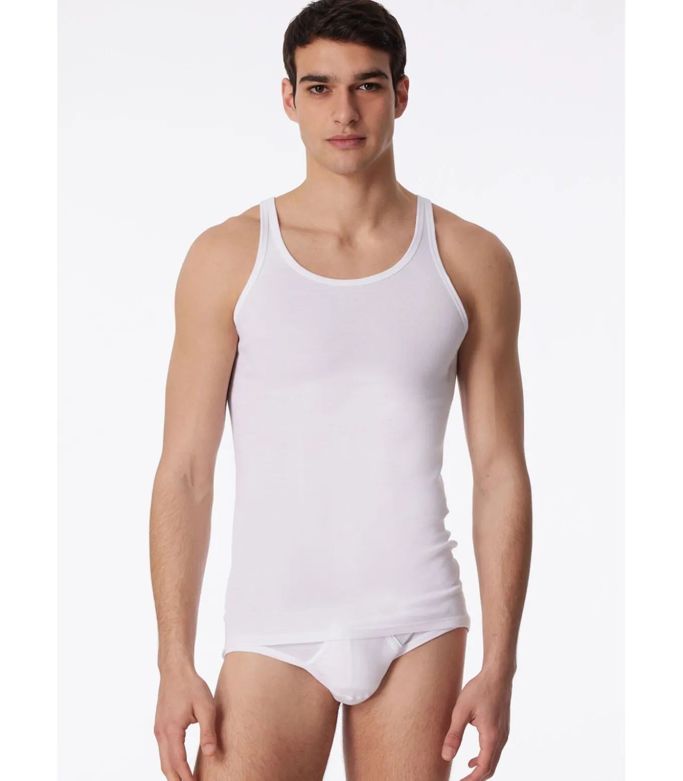 Heren Singlet Onderhemd Wit