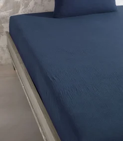 Hoeslaken katoen gaas mousseline