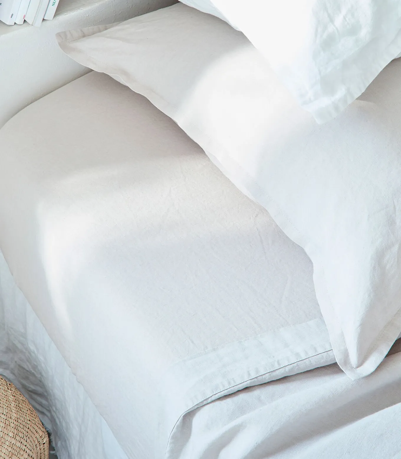 Hoeslaken van gewassen hennep, hoekhoogte 35 cm, FIJNE HENNEP