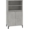 Hoge kast 60x36x110 cm bewerkt hout betongrijs