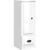 Hoge kast 36x35,5x103,5 cm bewerkt hout hoogglans wit
