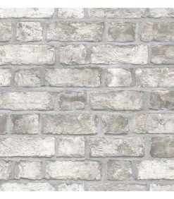Homestyle Behang Brick Wall grijs en gebroken wit