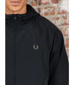 Hooded shell jacket - black