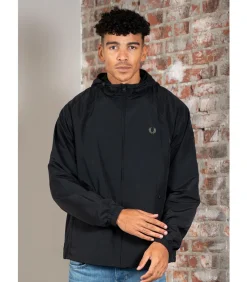 Hooded shell jacket - black