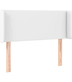 Hoofdbord LED 83x16x78/88 cm kunstleer wit