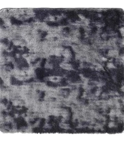 Hoogpolig vloerkleed NAVARRA 200x200 cm polyester donkergrijs