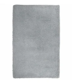 Hoogpolig vloerkleed NAVARRA 130x200 cm polyester lichtgrijs