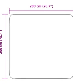 Hoogpolig vloerkleed NAVARRA 200x200 cm polyester zilvergrijs