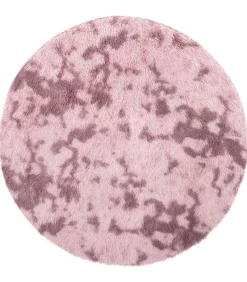 Hoogpolig vloerkleed NAVARRA 100x100 cm polyester stoffig roze