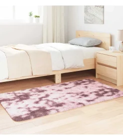 Hoogpolig vloerkleed NAVARRA 80x150 cm polyester stoffig roze