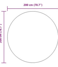 Hoogpolig vloerkleed NAVARRA 200x200 cm polyester stoffig roze