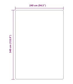 Hoogpolig vloerkleed NAVARRA 240x340 cm polyester donkergrijs