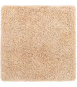 Hoogpolig vloerkleed NAVARRA 160x160 cm polyester beige