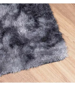 Hoogpolig vloerkleed NAVARRA 160x230 cm polyester donkergrijs