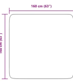 Hoogpolig vloerkleed NAVARRA 160x160 cm polyester marineblauw