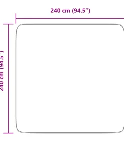 Hoogpolig vloerkleed NAVARRA 240x240 cm polyester lichtgrijs