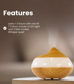 Houten Aromadiffuser Transparant Paneel [USB]