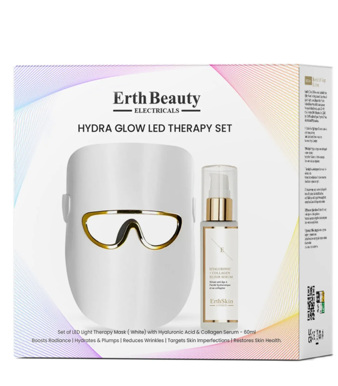 HYDRA GLOW LED THERAPIE SET (LED LICHT THERAPIE MASKER wit met HA Serum)