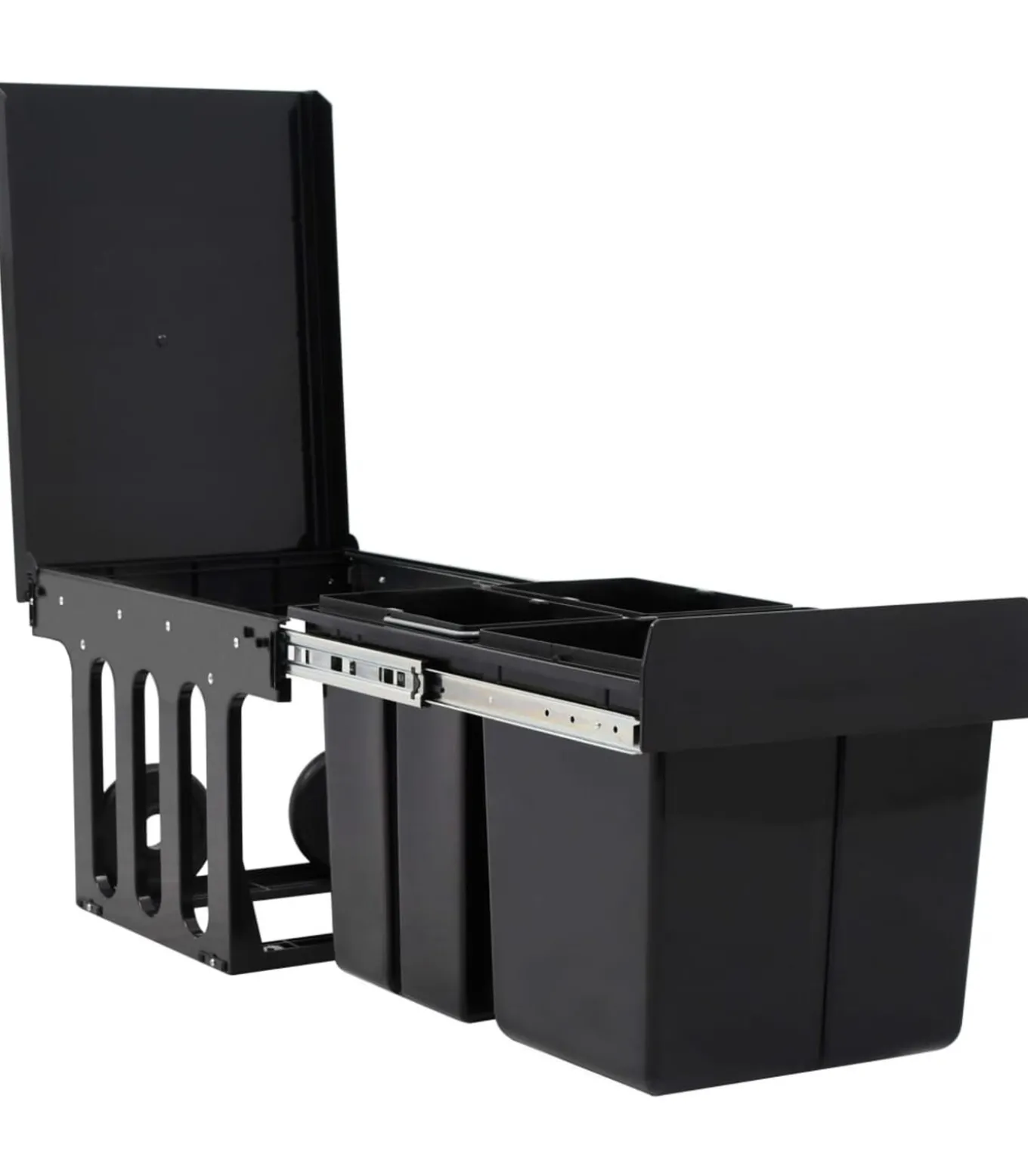 Inbouwprullenbak uittrekbaar soft-close 48 L