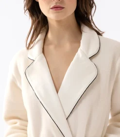 Jacquard badjas van microfleece en viscose GABRIELLE 660