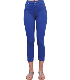 JAZZ - KLEIN BLAUW STRETCH KATOEN 7/8 JEANS