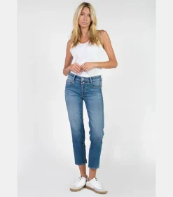 Jeans push-up recht hoge taille PULP, 7/8