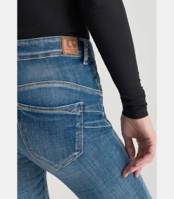 Jeans push-up slim hoge taille PULP, 7/8