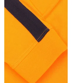 Jongens T-shirt met lange mouwen, oranje, met logo op de borst