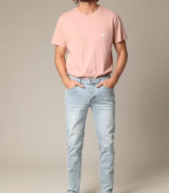JOSUE - Herenjeans van licht denim