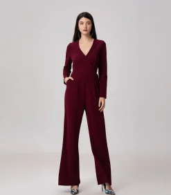 Jumpsuit met V-decolleté
