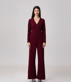 Jumpsuit met V-decolleté