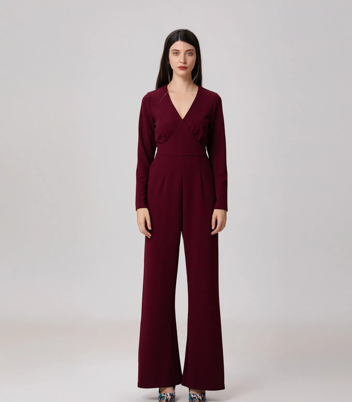 Jumpsuit met V-decolleté