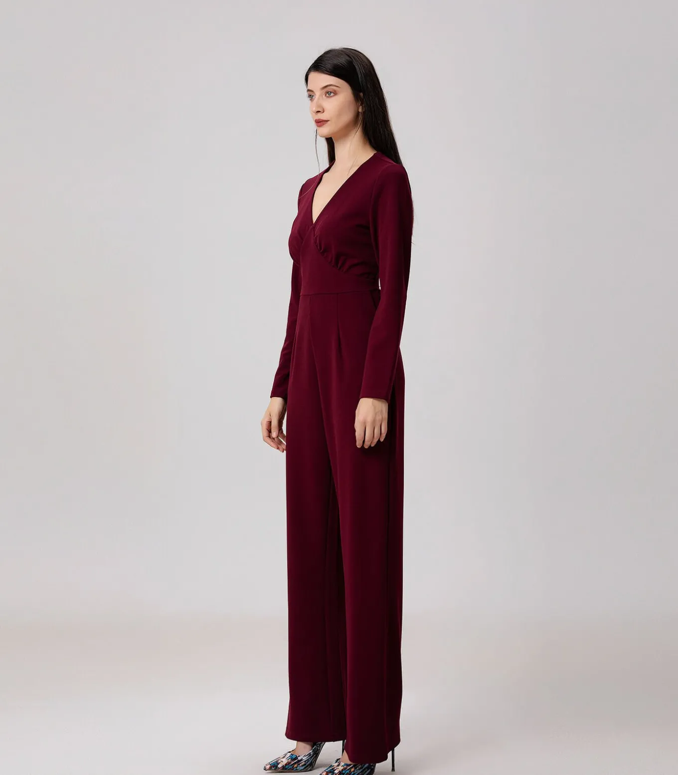 Jumpsuit met V-decolleté