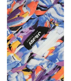 Jurk met ruches en floral print