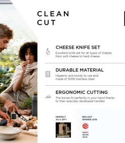 Kaasmessenset roestvrij staal 'Nedskæring'