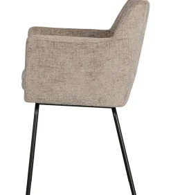 Kam Eetkamerstoelen - Polyester - Zand - Set van 6