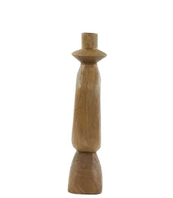 Kandelaar Django - Bruin - 13x13x43cm