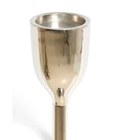 Kandelaar Velez - Glanzend Zilver - Ø13x77cm