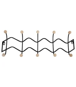 Kapstok Double Zig Zag - Zwart - 61x6.5x20cm