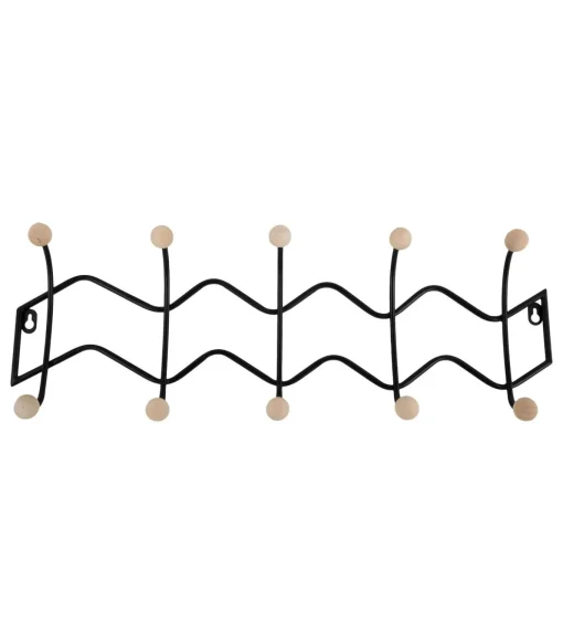 Kapstok Double Zig Zag - Zwart - 61x6.5x20cm